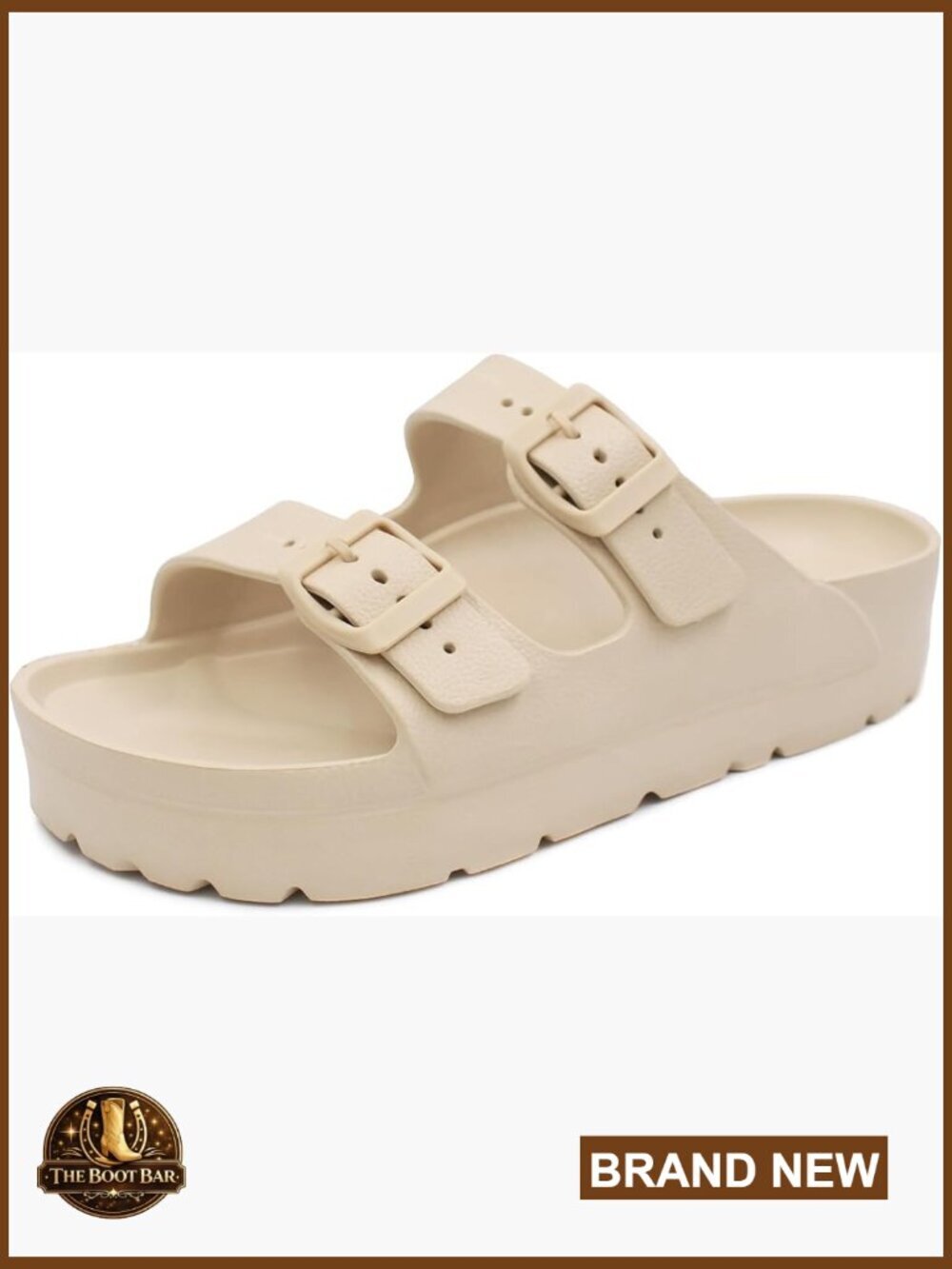 Women's Platform Sandals Arch Support Adjustable Buckle Slides Lightweight